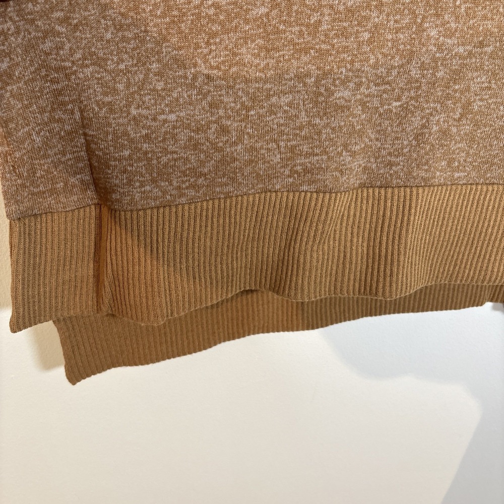 Homebody Sweater Small Oversized  Cowl Neck Minimalist Neutral Loose Taupe Fall - Picture 6 of 9